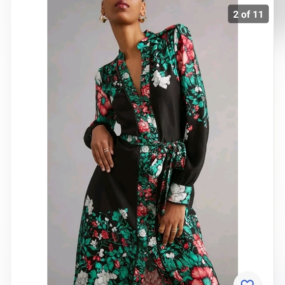 Anthropologie Midi Shirt Dress Size S - Picture 2 of 9